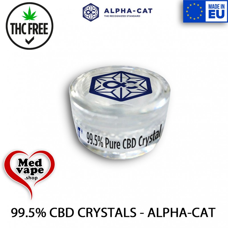 99.5% PURE CBD CRYSTALS 1 GRAM - ALPHA-CAT MEDVAPE
